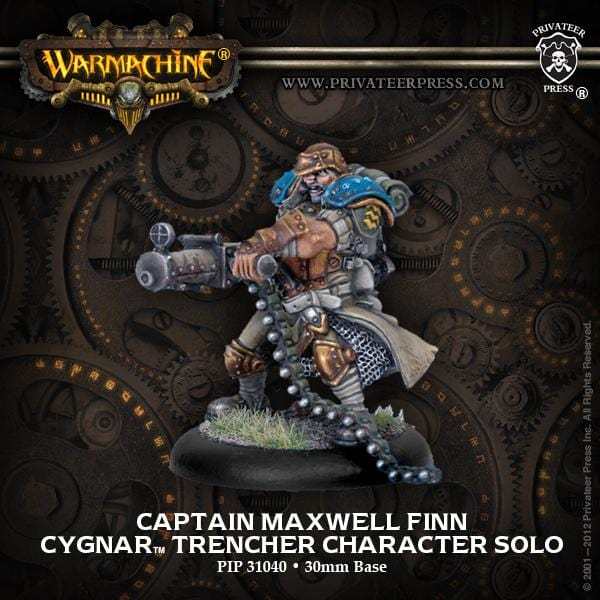 Warmachine Cygnar Solos Captain Maxwell Finn
