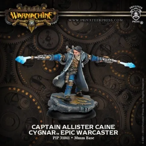 Warmachine Cygnar Warcasters Captain Allister Caine