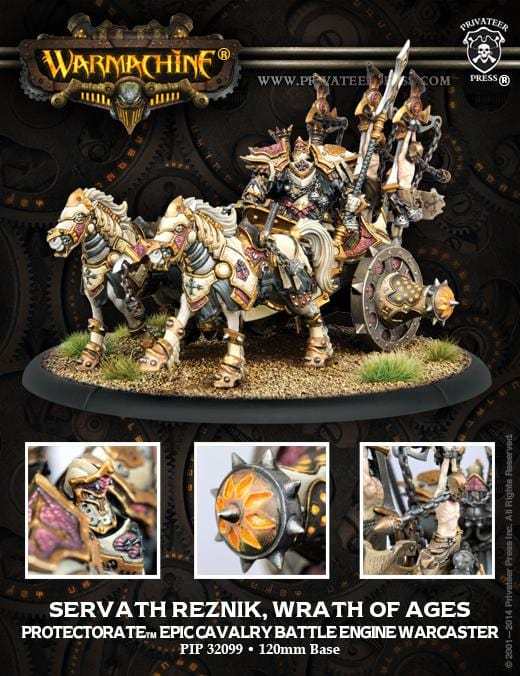 Warmachine The Protectorate of Menoth Warcasters Servath Reznik, Wrath of Ages