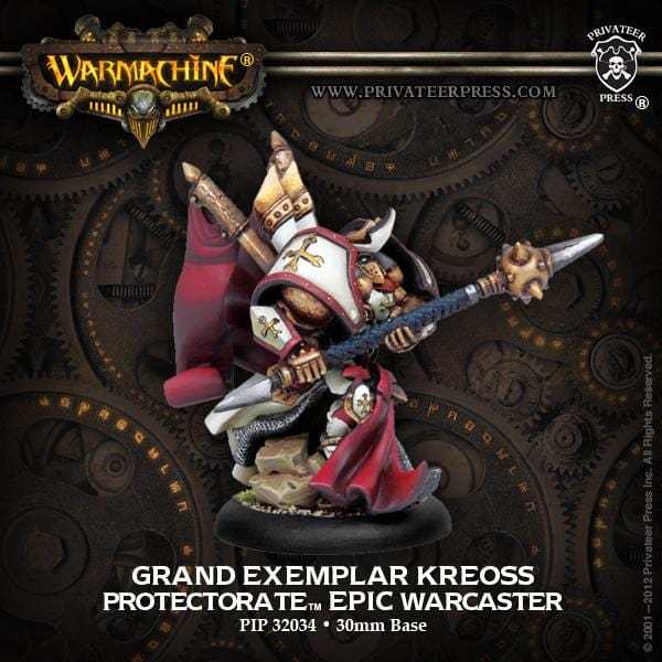 Warmachine The Protectorate of Menoth Warcasters Grand Exemplar Kreoss
