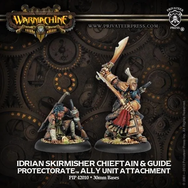 Warmachine The Protectorate of Menoth Units Idrian Skirmisher Chieftain & Guide