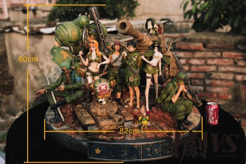【Pre order】Dueling Studio One-Piece Straw Hat Pirates Camouflage Clothing Resin Statue Deposit