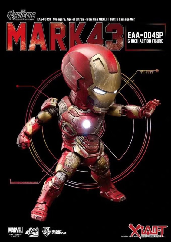 【Pre order】Beast Kingdom Marvel 10th Anniversary Iron Man MK43 Battle Damage Genuine Edition Deposit