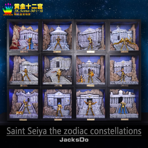 【In Stock】JacksDo Saint Seiya the zodiac constellations JK.Scene-30 I BOX Aries Dirorama Resin Statue