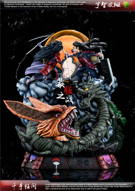 【Pre order】Green Lotus Studio Naruto Senju Hashirama VS Uchiha Madara SD Scale Resin Statue Deposit