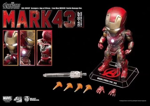 【Pre order】Beast Kingdom Marvel 10th Anniversary Iron Man MK43 Battle Damage Genuine Edition Deposit