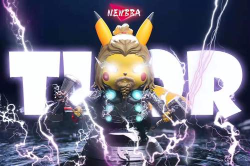 【Pre order】NEWBRA Studio Pokemon The Avengers Thor Pikachu Resin Statue