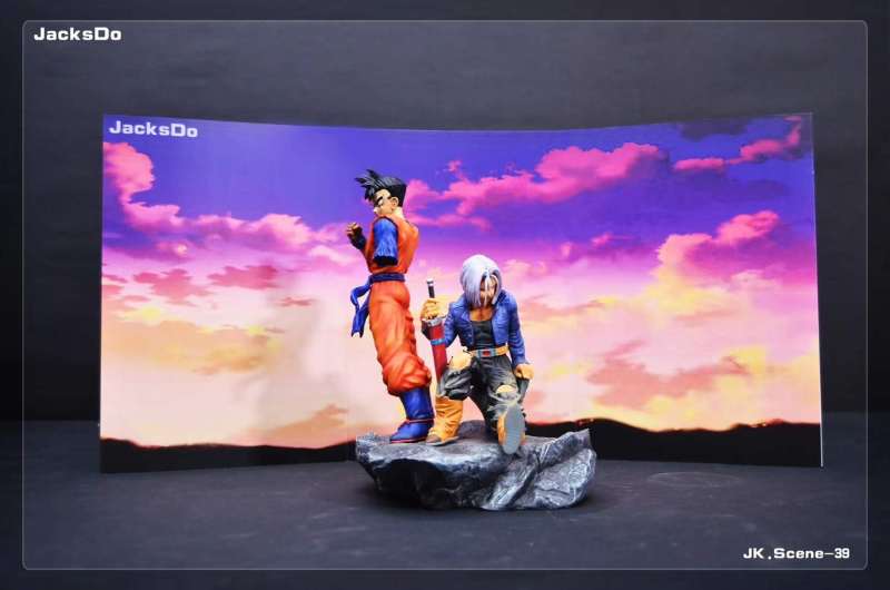 【In Stock】JacksDo Dragon Ball Z BWFC2 Trunks & Gohan Scene Base Resin Statue