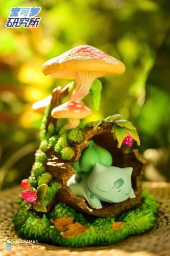 【In Stock】Pokemon Research Laboratory Sleeping Bulbasaur Resin Statue