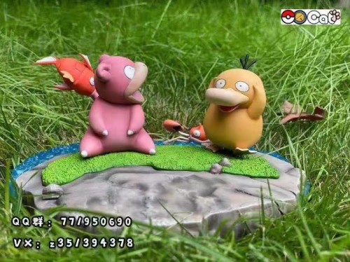 【Pre order】CCCAT Studio Pokemon Psyduck And Slowpoke Fishing​ Resin Statue Deposit