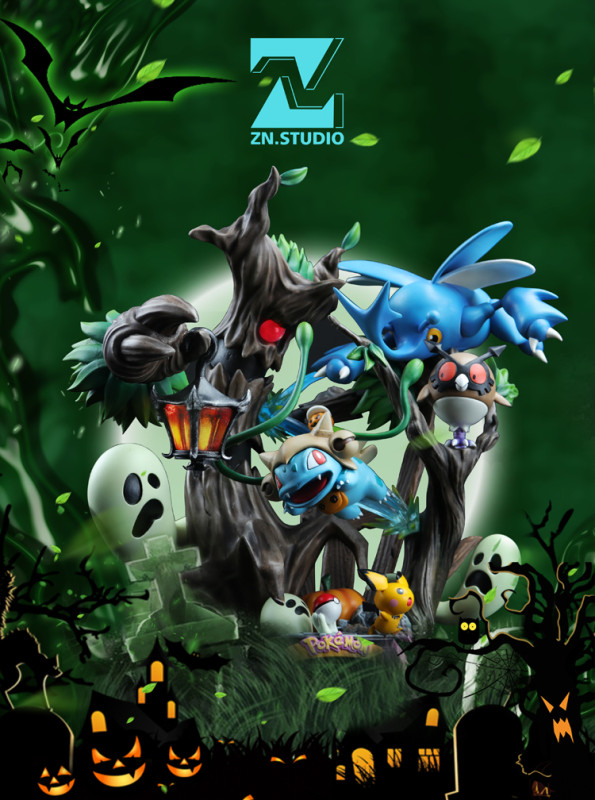 【In Stock】ZN Studio Pokemon Halloween Bulbasaur Hand Over Your Seeds Quickly​ Resin Statue