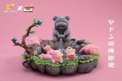 【In Stock】DM Studio Pokemon Slowpoke in Hot Spring Resin Statue