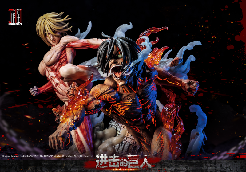 【In Stock】JIMEI Palace Attack on Titan Shingeki no kyojin & Female Titan Resin Statue Deposit（Copyright）