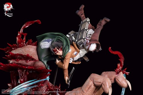 【In Stock】Kitsune Statue Attack on Titan Levi·Ackerman Resin Statue (Copyright)