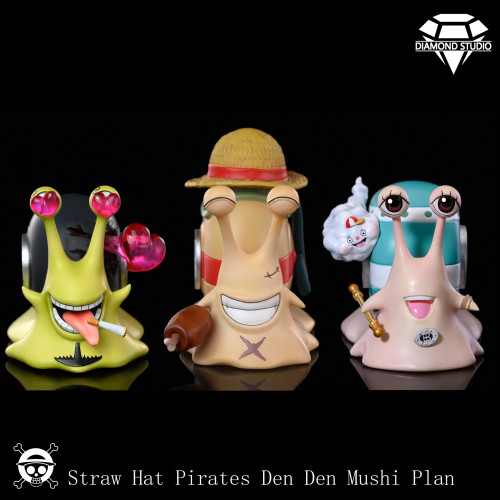 【In Stock】Diamond Studio One-Piece ​Strawhat Pirates Den Den Mushi Resin Statue