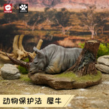 【Pre order】JacksMake Animal Protection Law Series the Rhinoceros Resin Statue Deposit