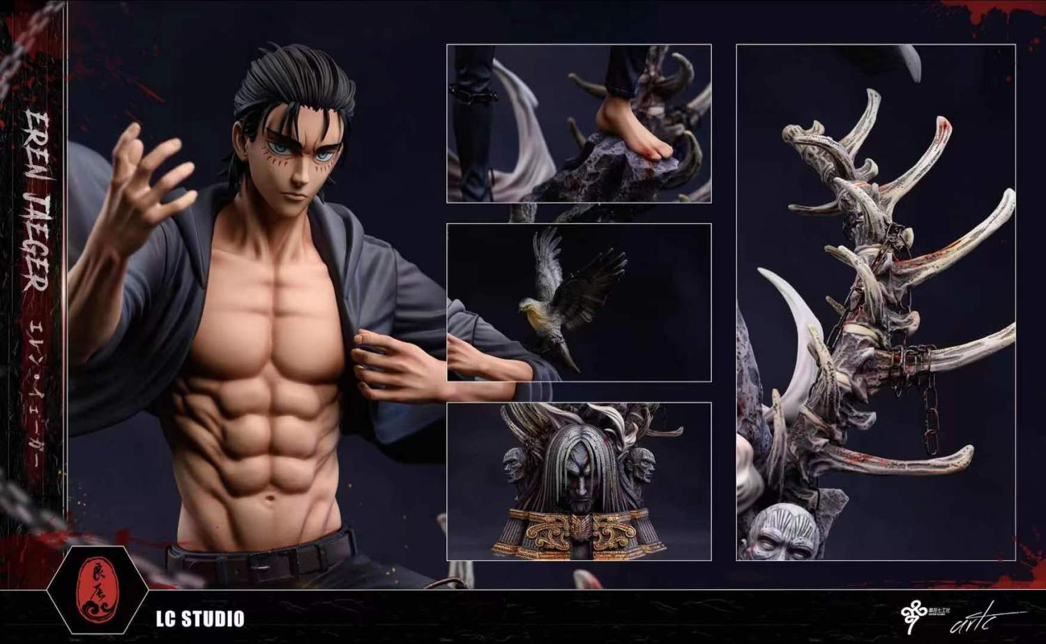 attack on titan resin statue