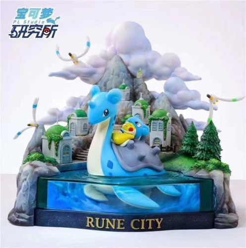 【In Stock】Pokemon Research Laboratory Lapras in Rune City Resin Statue