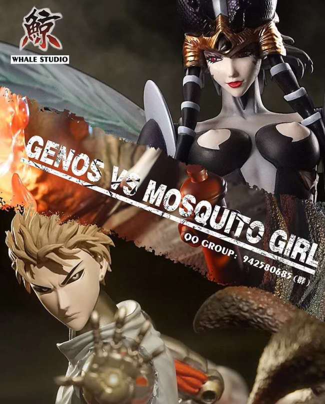 【In Stock】 WHALE STUDIO One PunchMan Genos VS Mosquito Girl 1/6 Resin Statue