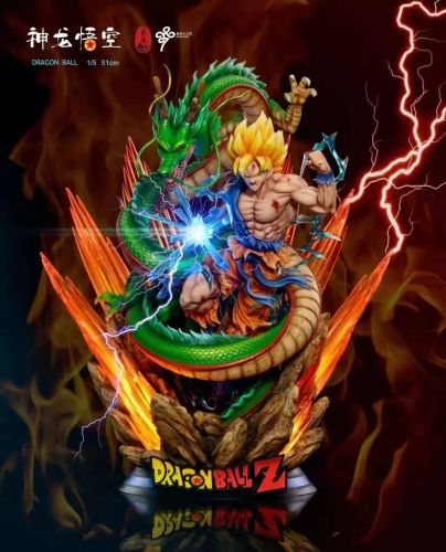 【In Stock】LC Studios Dragon Ball Z Shenron Goku Resin Statue