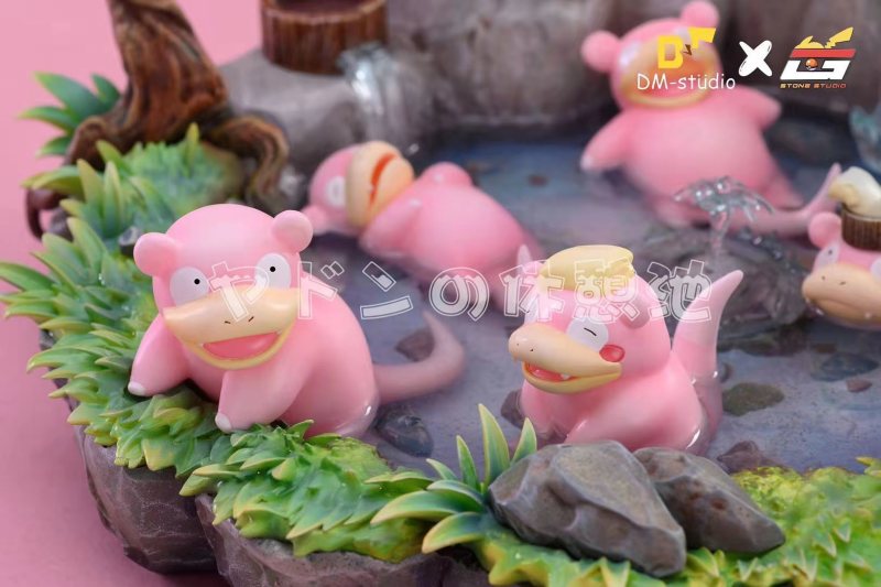 【In Stock】DM Studio Pokemon Slowpoke in Hot Spring Resin Statue