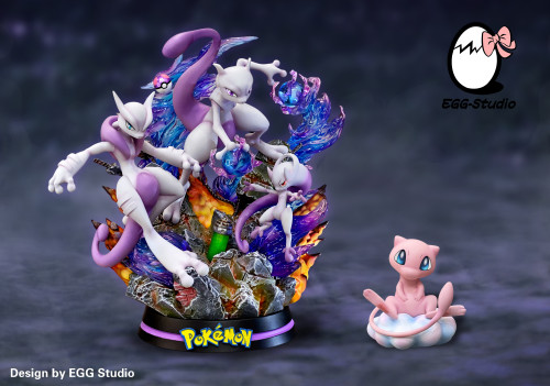 【In Stock】EGG-Studio Pokemon Mewtwo Family Resin Statue Deposit