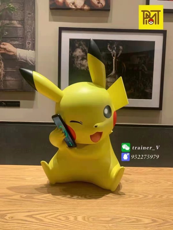 【In Stock】PMT Studio Pokemon pikachu Lifesize Wireless charging dock for mobile phones Resin Statue