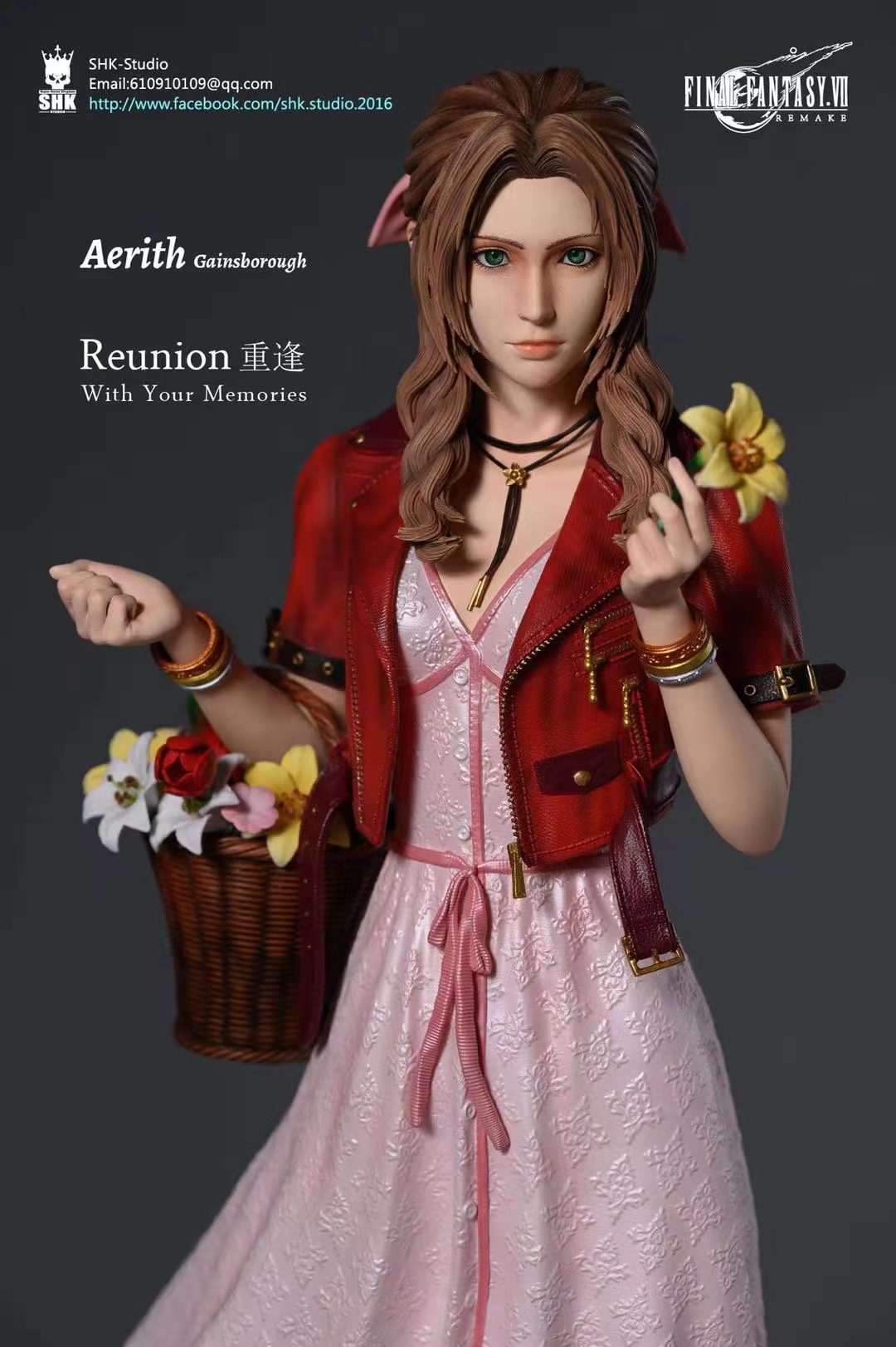 In Stock】SHK Studio Final Fantasy VII FF7 Aerith Resin Statue エアリス=ゲインズブール