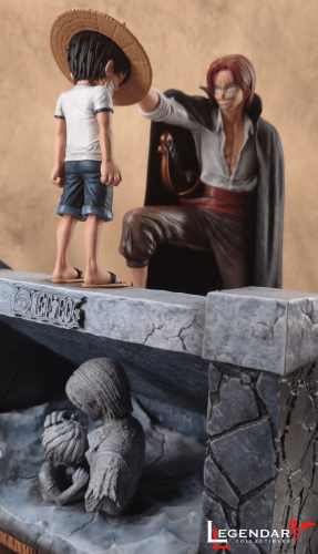 One Piece Shanks & Luffy Statue Resin Figure Model GK MR.J Studios