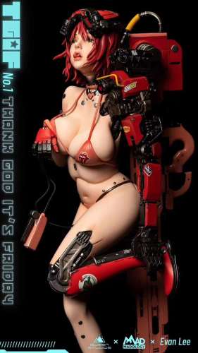 【In Stock】Queen Studios THANK GOD IT’S FRIDAY TGIF No.1 Cyber Robot Girl 1/3 Resin Statue（Copyright）
