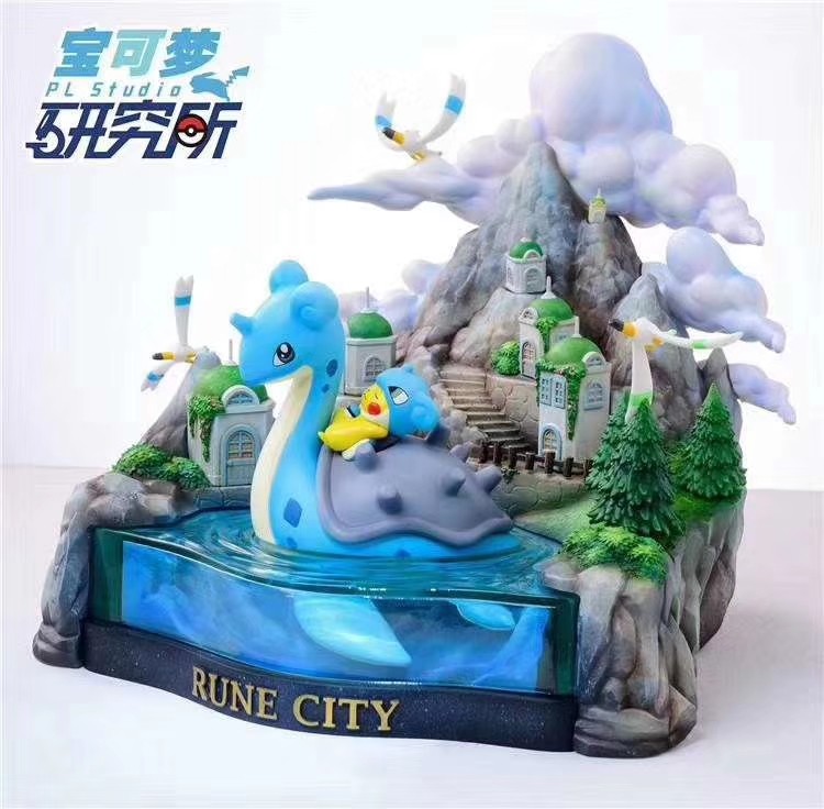 【In Stock】Pokemon Research Laboratory Lapras in Rune City Resin Statue