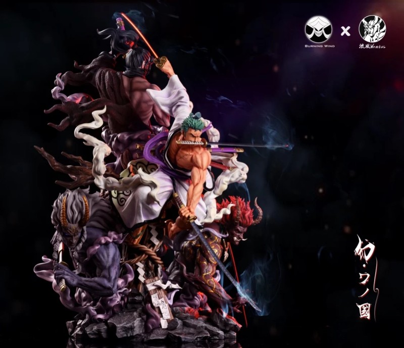 【In Stock】Burning Wind Studio One Piece Wano Ghost Sword Zoro 1/6 Scale Resin Statue