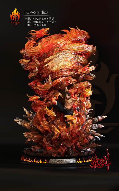 【In Stock】TOP Studio One-Piece Portgas·D· Ace 1:7 Scale Resin Statue