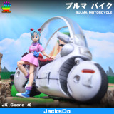 【In Stock】JacksDo Dragon Ball Z Bulma Motorcycle Resin Statue