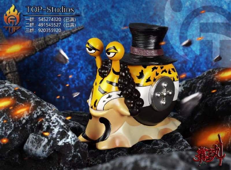 【Pre order】TOP Studio One-Piece Eustass Kid，Lucci，Shiki，Hawkins Den Den Mushi Resin Statue Deposit