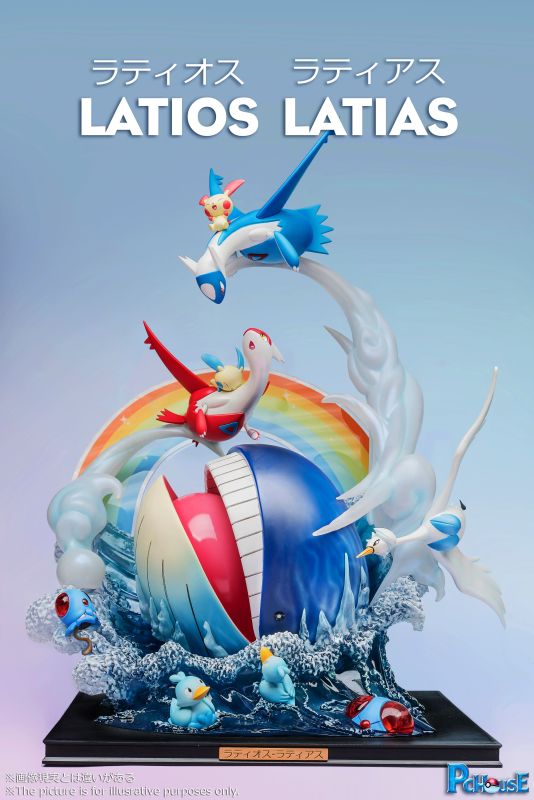 【In Stock】Pc House Pokemon Latios Latias Resin Statue