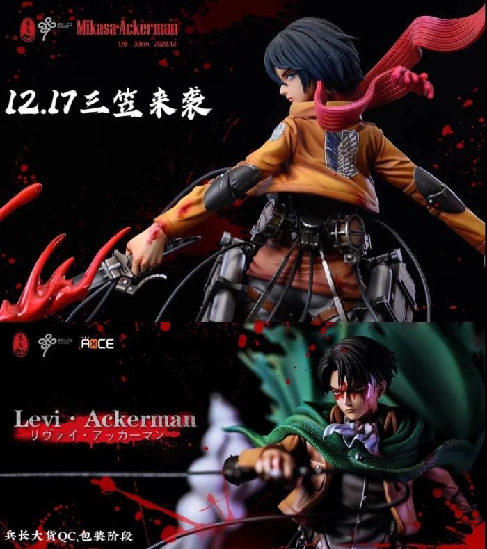 mikasa ackerman resin statue
