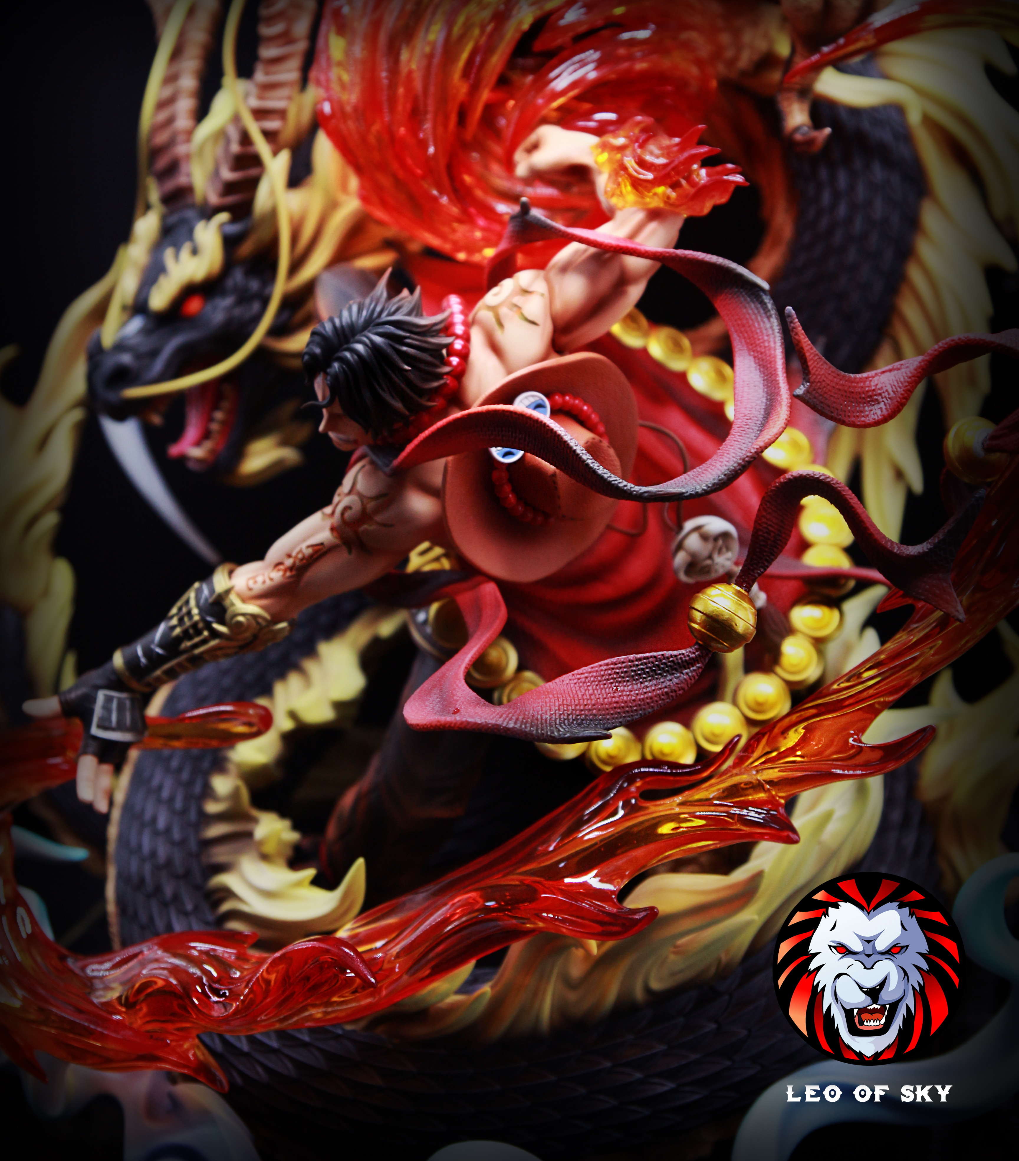 ワンピース　エース　フィギュア　希少　leo of sky In Stock】Leo Of Sky Studio One-Piece Portgas Ace 1:6/1:8