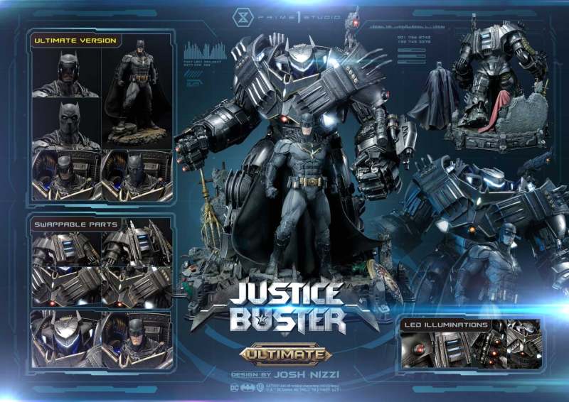 【In Stock】Prime 1 Studio DC Universe Justice League UMMDC-03&UMMDC-04 UT: Batman & JUSTICE BUSTER Resin Statue (Copyright)