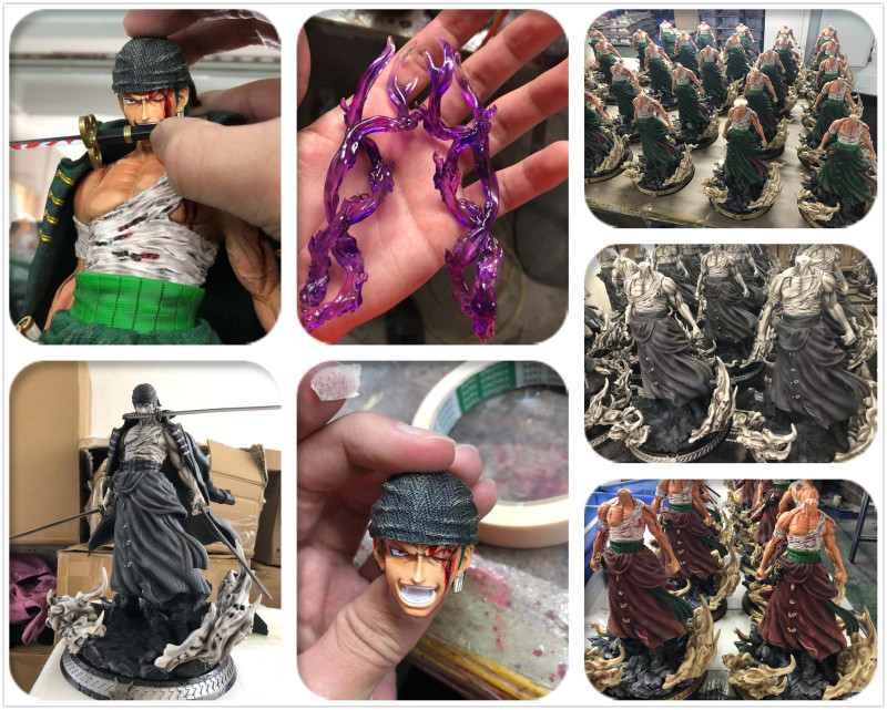 【In Stock】Demon Studio One Piece Bloody Bandaged Roronoa Zoro Resin Statue