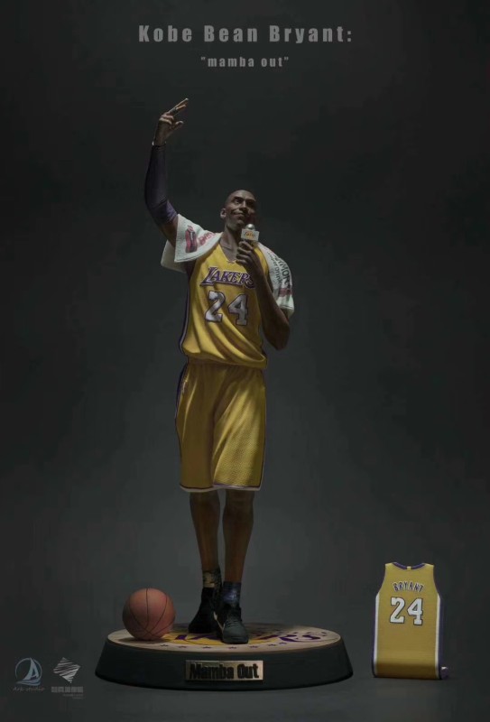 【In Stock】Ark studio NBA Series Kobe Bean Bryant:mamba out Resin Statue