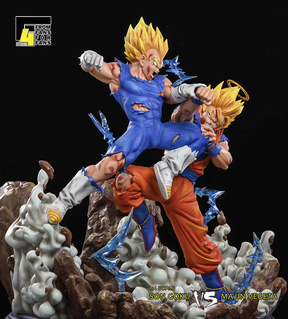 Pre order】Temple Studio Dragon Ball Z Goku SSJ2 VS Majin Vegeta 1/4 Scale  Resin