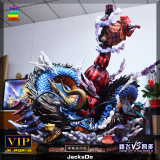 【In Stock】JacksDo One Piece Luffy vs Kaido Dragon Fighting Scene Resin Statue