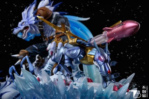 【Pre order】Tumbler Studio Digital Monster WereGarurumon with Ishida Yamato Resin Statue Deposit
