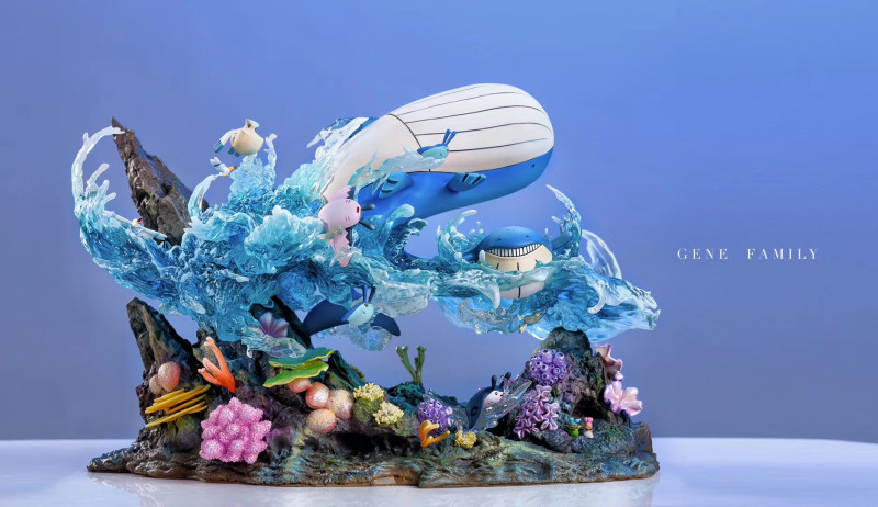 【Pre order】GENE Studio Pokemon Wailord Family Resin Statue Deposit