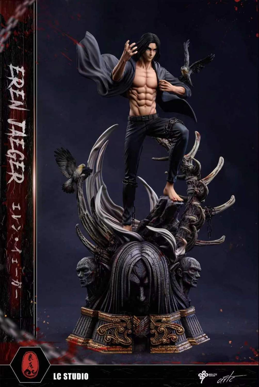 attack on titan resin statue