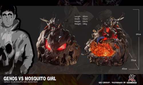 【In Stock】 WHALE STUDIO One PunchMan Genos VS Mosquito Girl 1/6 Resin Statue