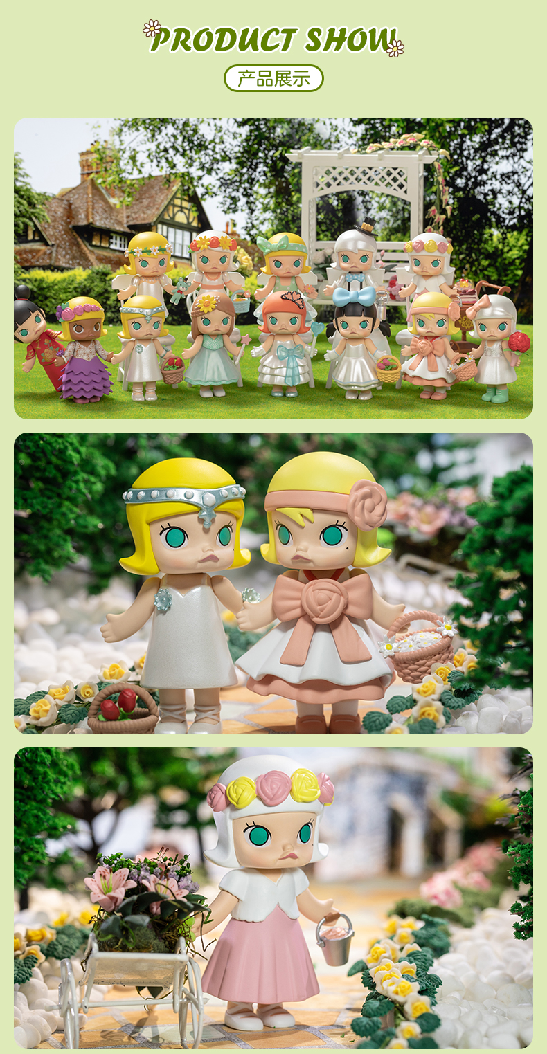 In Stock】 POP Mart Series Wedding Flower Girl of Molly PVC