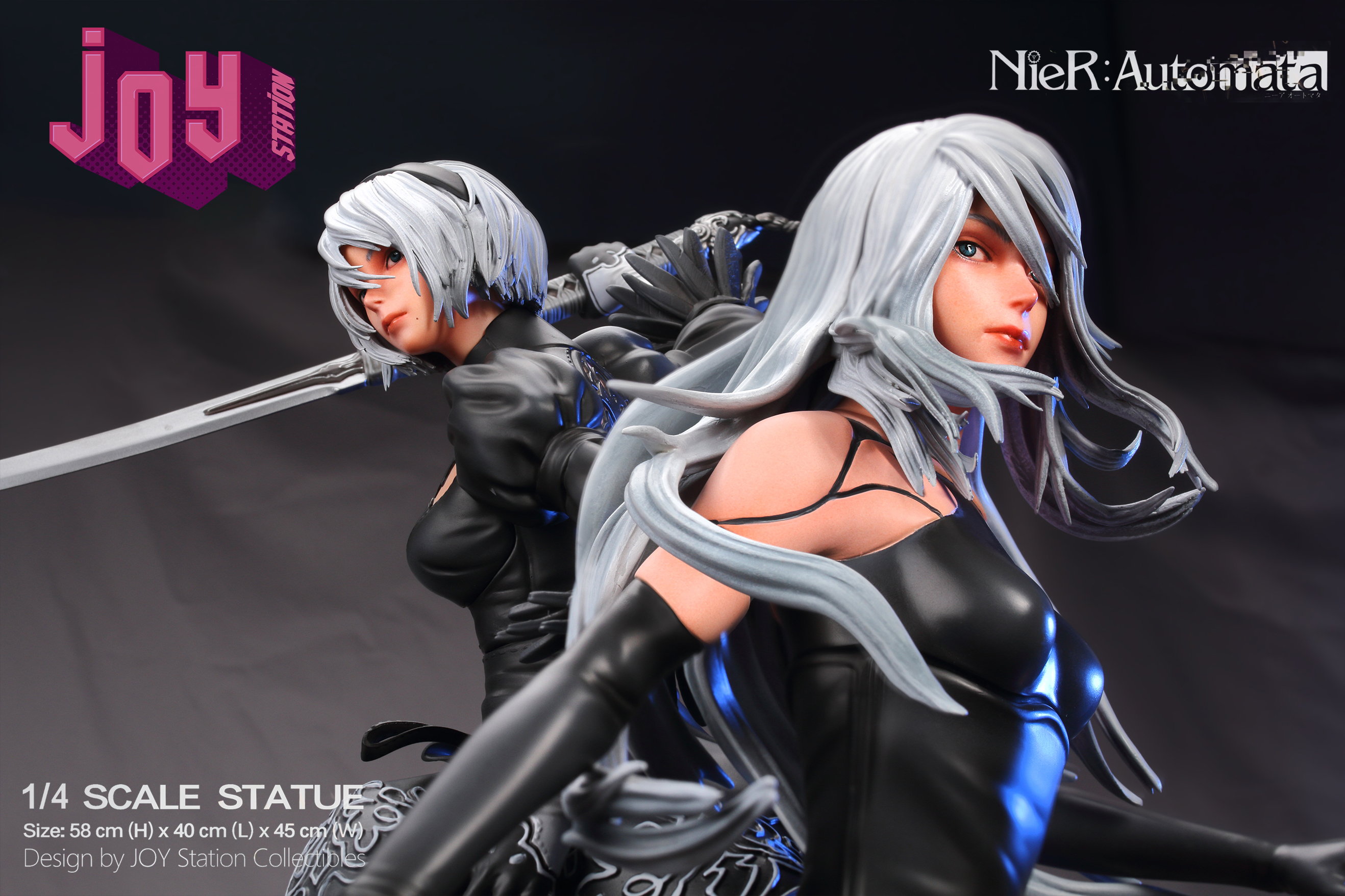 Pre order】JOY Station collection NieR:Automata 2B&A2 Battle Group 1/4 Scale  Resin Statue Deposit