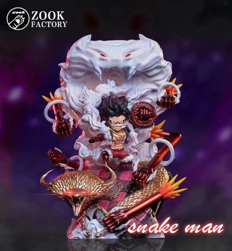 【In Stock】Zook Factory One Piece Gear Fourth Snake man Luffy Resin Statue